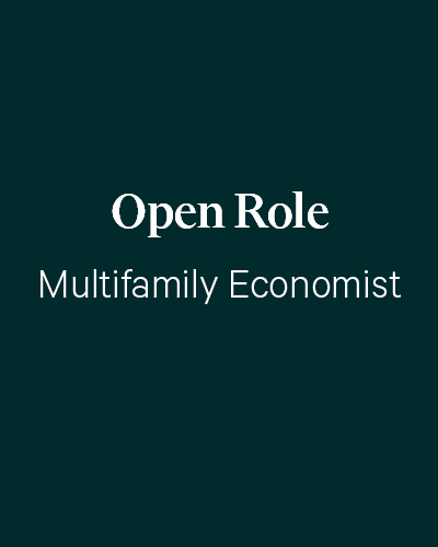 Open Role - Multifamily Economist