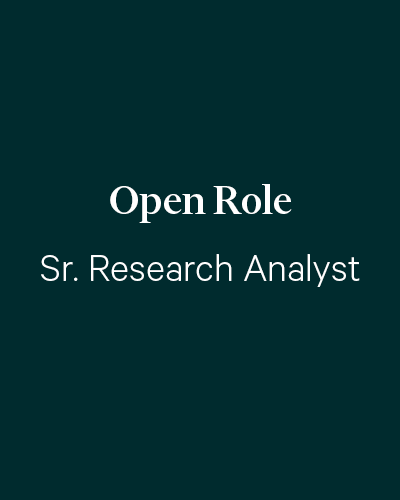 Open Role_Sr Research Analyst